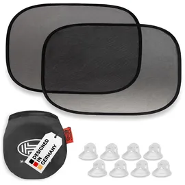 Heyner Heyner® Auto-sonnenschutz 55x35cm 2er Set Mit Saugnäpfen Für Autofenster Uv Schutz Scheibe Auto Pkw Lkw Babys Kinder Sonnenblende