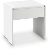 Juskys Sitzhocker Melly Kunstleder 40 x 43 x 30 cm Weiß