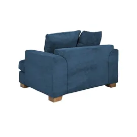Soho Sessel Franka Kunstleder 136 x 87 x 103 cm Türkis/Petrol mit Kissen