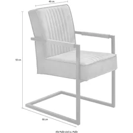 Home Affaire Armlehnstuhl HOME AFFAIRE "David", grau (grau, schlamm, schwarz), B:46cm H:93cm T:66cm, Stühle, Armlehnstuhl, mit bequemer Federkernpolsterung