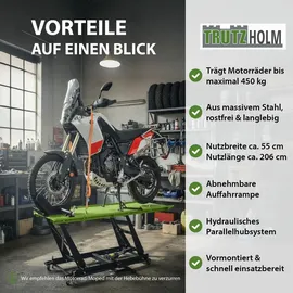 Trutzholm Hebebühne Metall 55 cm Grün