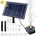 forever speed 10W Solar Teichpumpe Akku LED Solarpumpe Gartenteichpumpe Solarpumpe Set