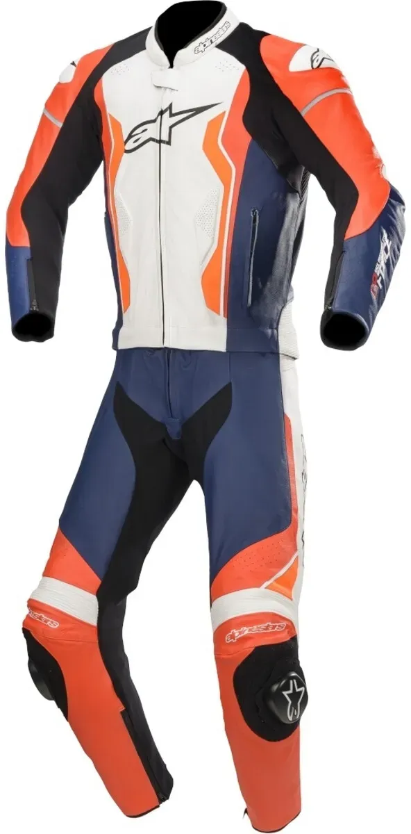 Alpinestars GP Force 2tlg. Lederkombi fluo-rot / schwarz / weiß / fluo-orange 50