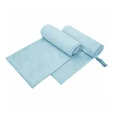vidaXL Sporthandtücher 2 pcs Blau 200 x 100 cm Polyester und Polyamid