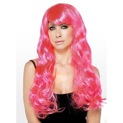 Leg Avenue Kostüm-Perücke Meerjungfrau pink, Meerjungfrau Perücke pink – rosa Damenperücke aus Kunsthaar rosa