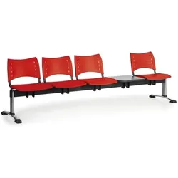 Wartezimmerbank - Kunststoff Visio Biedrax LC9295cv - Gestell verchromt