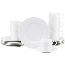 CreaTable Polo Kaffeeservice 18-tlg. weiß