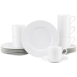 CreaTable Polo Kaffeeservice 18-tlg. weiß
