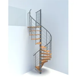 Minka Spindeltreppe Venezia Smart 38 305,5 cm Edelstahl/Holz/PVC/Stahl Grau