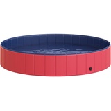 PawHut Hunde Swimmingpool mit Wasserablassventil rot, 160 x 30 cm