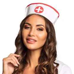 Krankenschwesterhaube mit Bändchen - OS