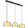 GLOBO Pendelleuchte 3-flg. 120 cm rund Schwarz Metall