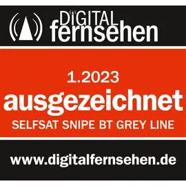 Selfsat Snipe BT Grey Line Single - Vollautomatische Satellitenantenne inkl. iOS/Android Steuerung, Camping Antenne mit Bluetooth LNB