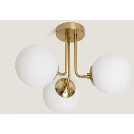 LEDKIA LIGHTING Moonlight Brass 3 Strahler kugelförmig Glas Metall