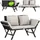 CASARIA Gartenbank 200 x 70 x 90 cm Schwarz