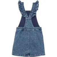 s.Oliver Jeans-Latzrock mit applizierten Blumen - blau 140