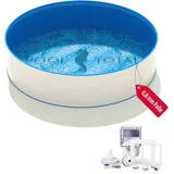 POOL Total Pool Set Stahlwandpool BASIS+ Ø 3,50 x 1,50m, 0,8mm Stahl, 0,8mm Folie Keilbiese