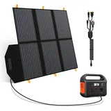 FlexSolar 60W Faltbares Solarladegerä, ETFE tragbare Solarmodule mit DC/QC 3.0 USB-A & USB-C(PD 45W) Ausgang für Notstromversorgung Camping Rucksäcke Kompatibel mit Smartphone Tablet Stromstation