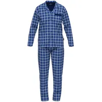 Götzburg Pyjama in Blau/Weiß 3XL