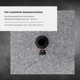Doppler Schirmständer Granit 70 kg Hellgrau