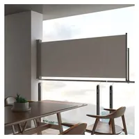 vidaXL Ausziehbare Seitenmarkise 100 x 300 cm grau 45186