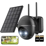 ANRAN 2K 5MP Solar Überwachungskamera Schwarz