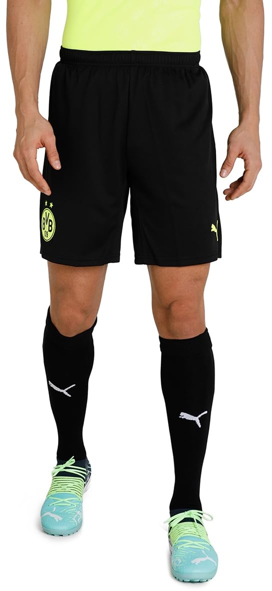 PUMA Herren Shorts BVB Shorts Replica Cup, Puma Black-safety Yellow, XXL