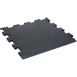 TRENDY SPORT Bodenmatte Rubber Flooring Segura black 1000 Randstück schwarz 2,0 cm