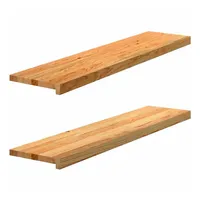 VidaXL Fensterbänke 2 Stk. Hellbraun 110x30x2 cm Massivholz Eiche