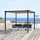 Outsunny Pergola Pavillon 3 x 4 m Grau/Braun