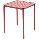 Oviala Gartentisch 70 x 70 x 75 cm Rot