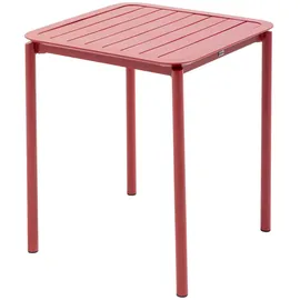 Oviala Gartentisch 70 x 70 x 75 cm Rot