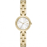 DKNY Damenuhren City Link, Dreizeigeruhrwerk, 26mm GoldEdelstahlgehäuse mit Edelstahlarmband, NY6638