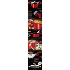 Berlinger Haus BH/1256N Metallic Line Burgundy Kasserolle in Rot mit Deckel Topf Durchmesser 20 cm