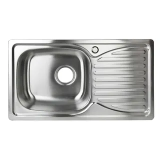 NINDO Edelstahl Spüle `Hemera l' rechteckig Ablage