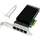 MicroConnect Network Card PCIe x4 I226-T4 Quad- 25G RJ45 MC-PCIEX4-I226-T4