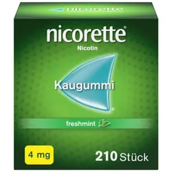 nicorette 4 mg Nikotinkaugummi freshmint zur Raucherentwöhnung 210 St Kaugummi