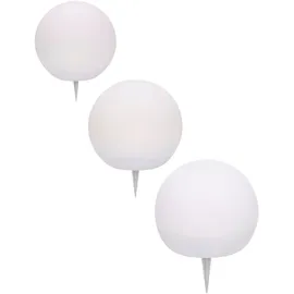AMBIA GARDEN Solarleuchte Kunststoff 30 mm, 20 mm, 25 mm 3-teilig weiß
