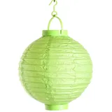 MARELIDA LED Lampion kaltweiße LED D: 20cm Kugel Laterne Partylampion grün