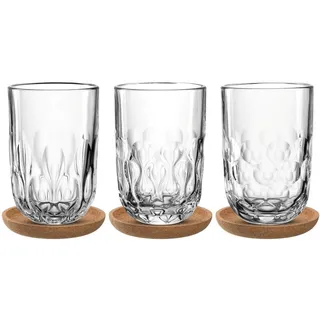 LEONARDO Latte Macchiato-Set mit Untersetzer GOCCE 390 ml
