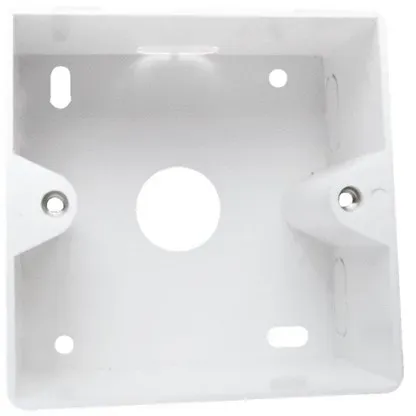 Surface mounting box for faceplates pure white