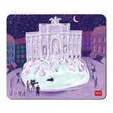 Legami Mauspad, Mauspad mit PVC-Oberfläche, Staub- und blendfrei, rutschfeste Gummibasis, Roma Thema, 22,3 x 23,3 cm