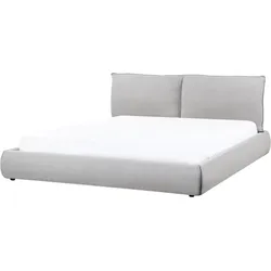 Wasserbett Stoff VINAY 180 x 200 cm Hellgrau