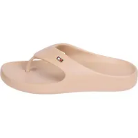 Tommy Hilfiger Damen TH Comfort Beach Sandal Flip Flops, Beige (Meerrettich), 39/40 EU, Beige Meerrettich, 39/40 EU - 39/40 EU