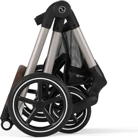 Cybex EOS Lux Kinderwagen (2-in-1 Kinderwagen) inkl. Snogga 2.0 Fußsack, Farbe:Seashell / Taupe