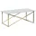 Beliani Couchtisch Emporia Weiß Gold 100 x 50 x 40 cm