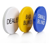 SmartDealsPro Pokersteine, 3er-Set, Aufschrift "Small Blind", "Big Blind", "Dealer"