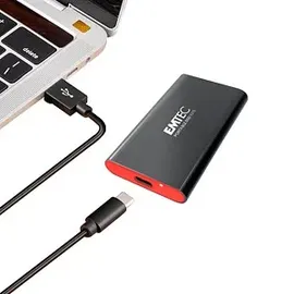 Emtec X210G 2 TB USB-C 3.2 Gen2 Schwarz-Weiß