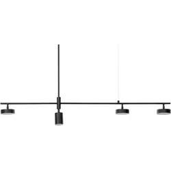 LED Hängeleuchte FOYLE Metall Schwarz