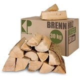 Kiefer Brennholz Kaminholz 30, 60 oder 90 kg Holz Für Ofen und Kamin Kaminofen Feuerschale Grill Feuerholz 30 cm Wood Holzscheite Kammergetrocknet Kingpower, Menge:30 kg